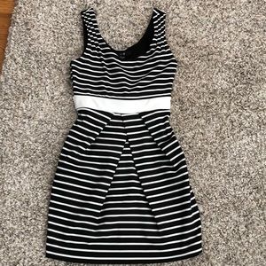 White and Black Striped Dress